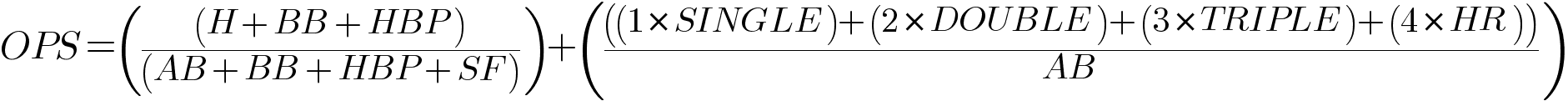 Slugging Percentage Expanded Formula